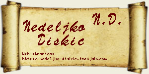 Nedeljko Diskić vizit kartica